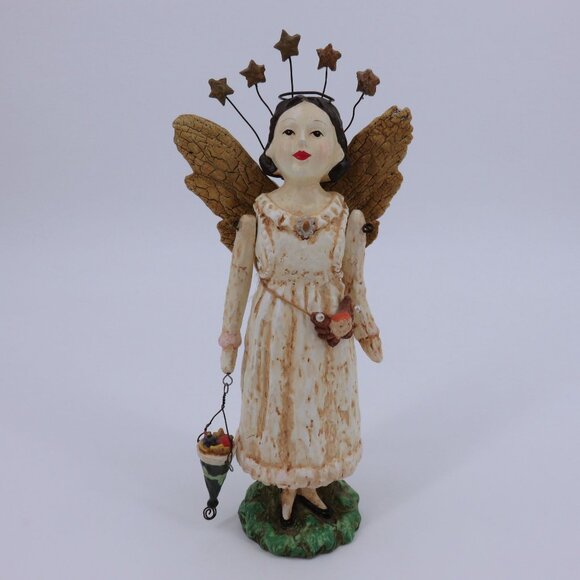 Bethany Lowe Primitive 10in Folk Art Angel Fairy Godmother Figurine Farmhouse - Picture 9 of 10